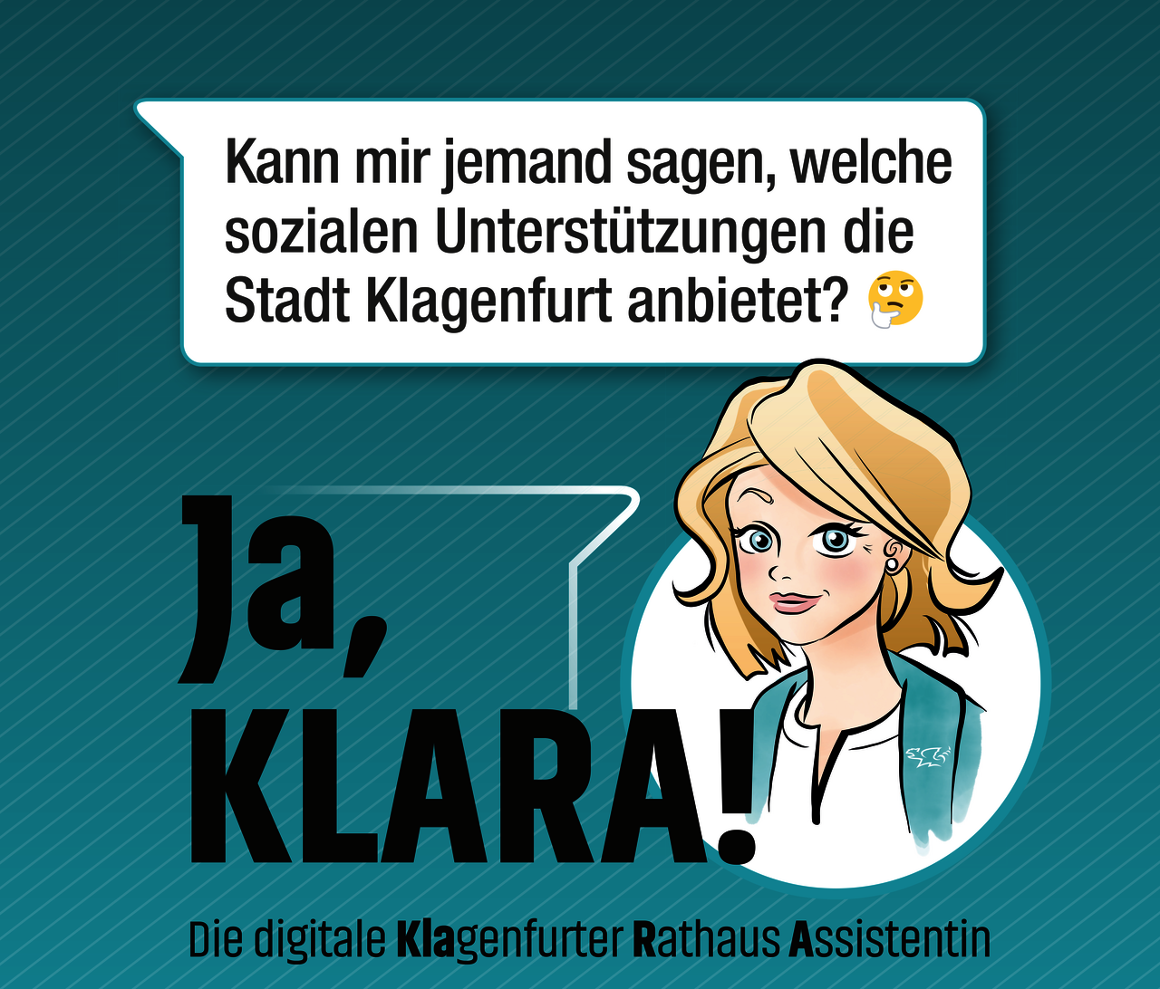 Klara beantwortet gerne Ihre Fragen. Grafik: Major Tom