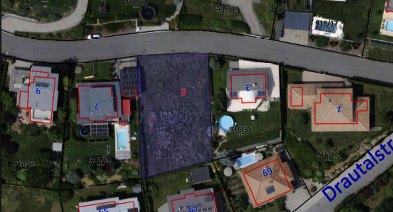 Unter der Adresse Mölltalweg 5 steht ein Grundstück zum Verkauf. Foto: Gis Klagenfurt