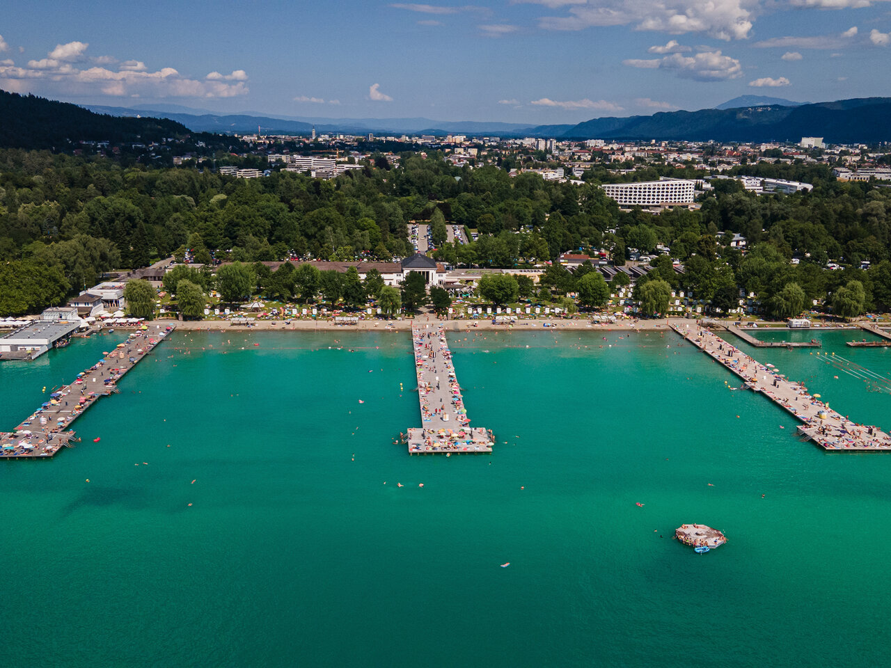 Luftaufnahme Strandbad Klagenfurt