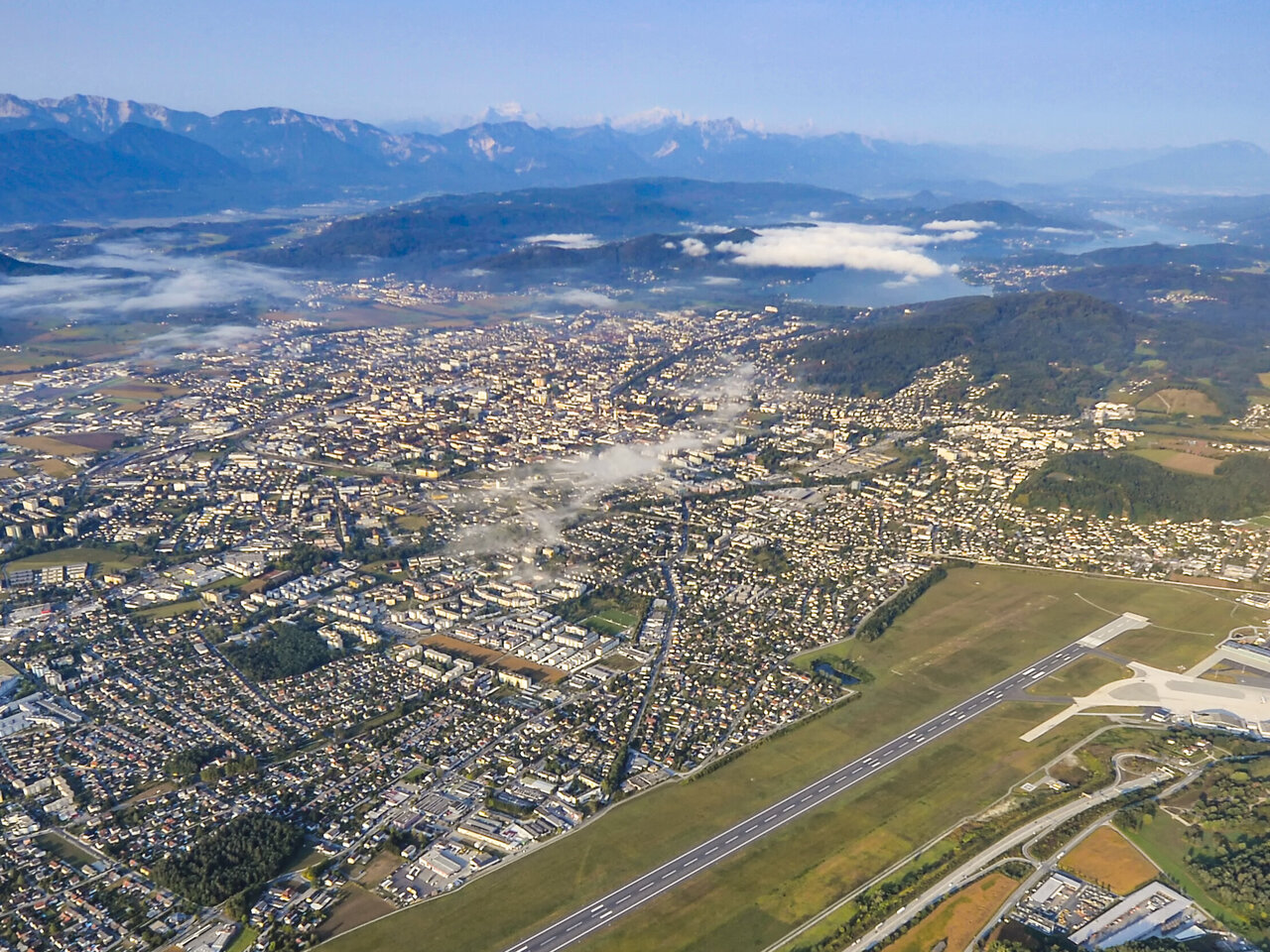 Luftbild von Klagenfurt