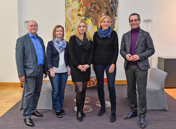 Gesundheitsreferent StR Mag. Franz Petritz und Dr. Birgit Trattler mit DSA Ernst Nagelschmied, Dr. Sandra Brenner und Mag. Petra Hinteregger. ©StadtPresse / Bauer