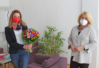 Klagenfurts Frauenreferentin Stadträtin Mag. Corinna Smrecnik empfing Villachs Vizebürgermeisterin Mag. Gerda Sandriesser