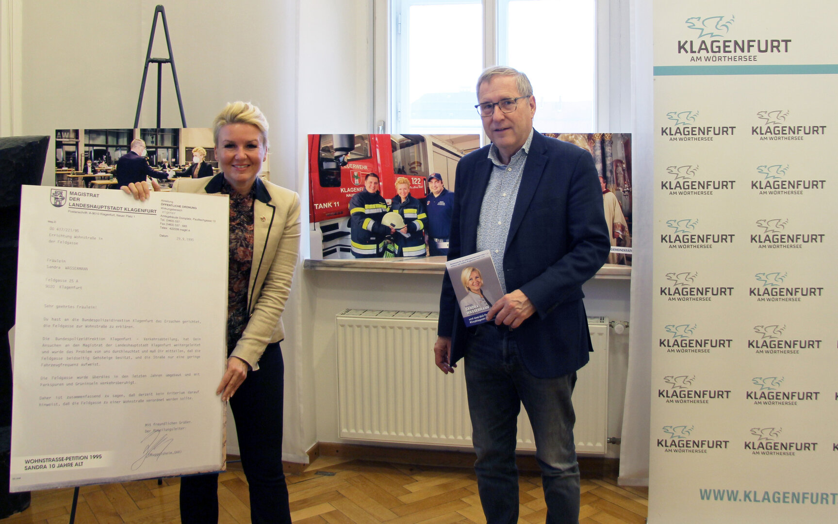 Stadträtin Sandra Wassermann, BA präsentierte ihre 5-Jahre-Arbeitsbilanz gemeinsam mit Gemeinderat Dr. Andreas Skorianz.