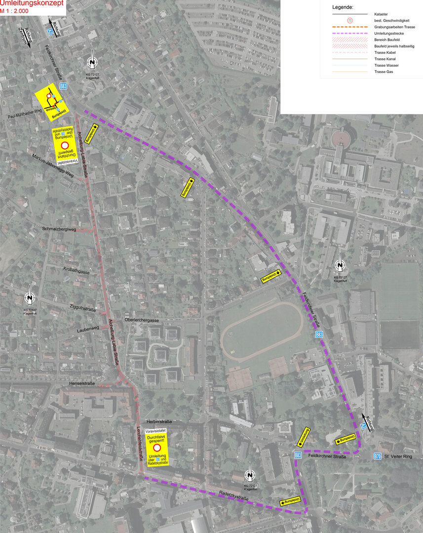 In der Lerchenfeldstraße und Aichelburg-Labia-Straße kommt es zu Bauarbeiten. Sperren und Umleitungen werden eingerichtet. 