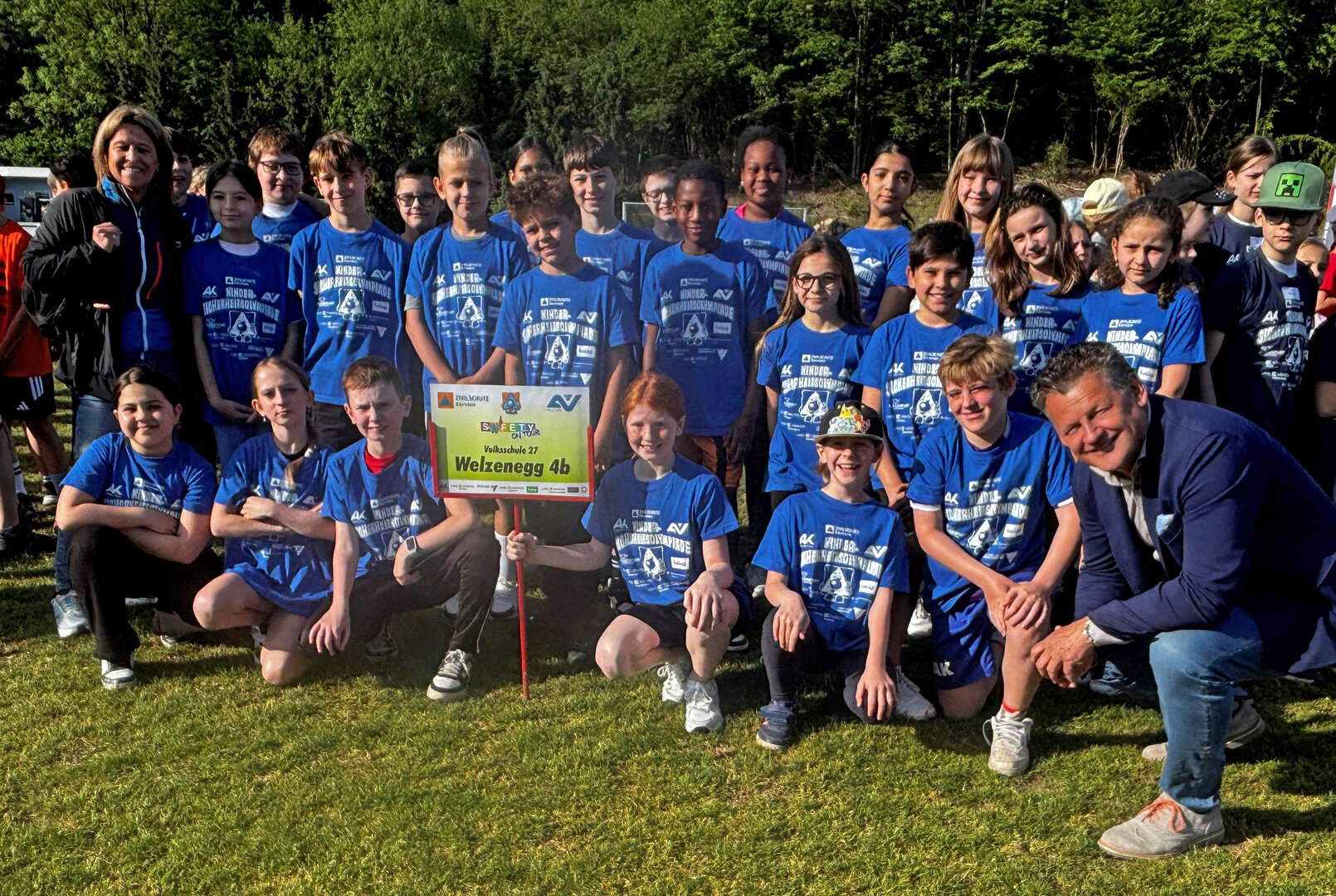 Auftakt für die Klagenfurter Volksschulen bei der heurigen Kindersicherheitsolympiade. Foto: Büro Bgm. 