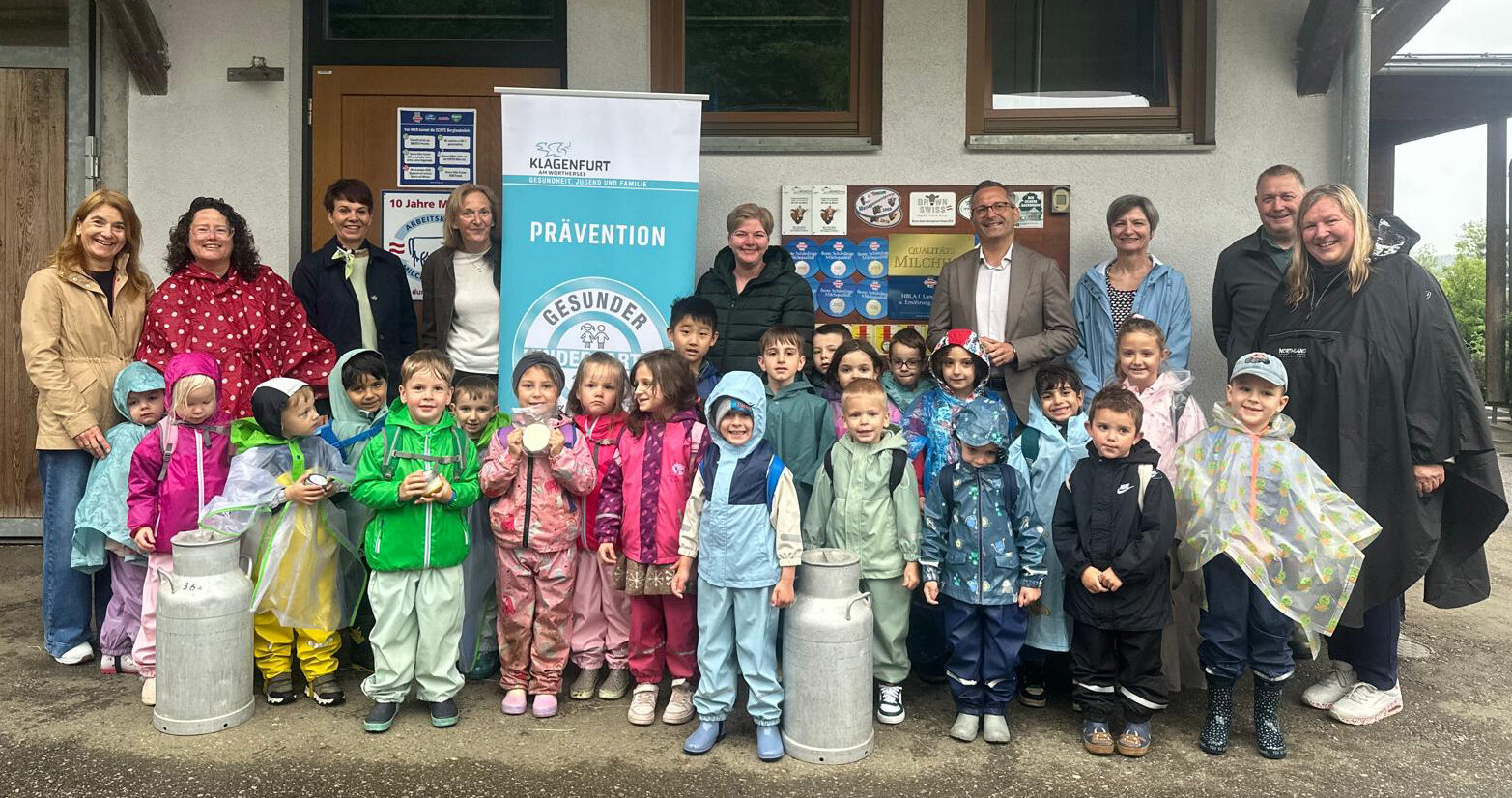 Die Käfergruppe des städtischen Kindergarten Fischl waren in der HBLA Pitzelstätten zu Besuch. Foto: Büro StR. Petritz