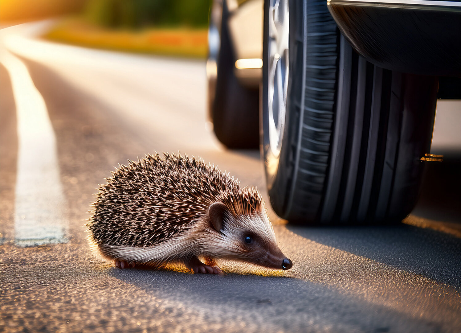 Der Straßenverkehr ist in Österreich eine der zentralen Bedrohungen für Igel.
