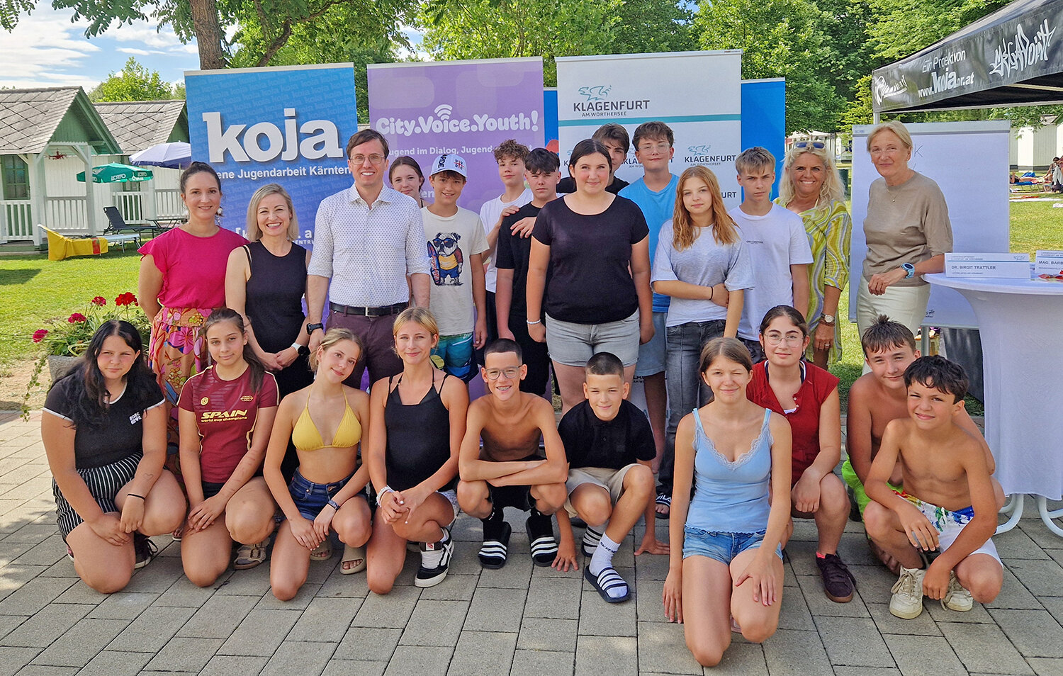 Eine Klasse der MS Viktring war im Strandbad mit dabei und hat bereits erste Ideen geäußert.  Foto: SK