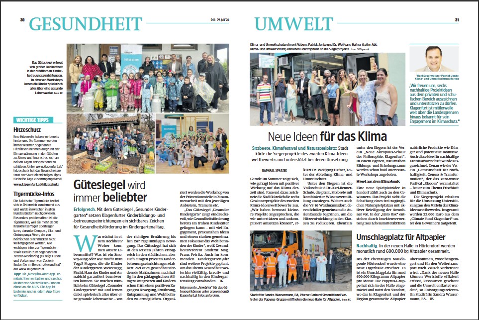 Eine neue Ausgabe mit vielen interessanten Themen aus Klagenfurt. Grafik: KK